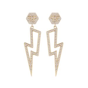 Philipp Plein Damen Ohrringe Ohrh�nger Edelstahl IP Gold PLEIN VANITY PJ7EA02EU