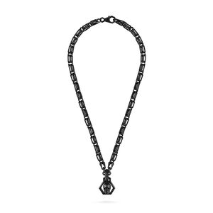 Philipp Plein Herren Kette Halskette Edelstahl IP Black PLEIN ICON CHAIN PJ9EA12NU