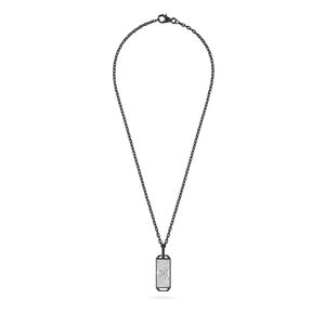 Philipp Plein Herren Kette Halskette Edelstahl IP Black $KULL BONES PJWEA09NU
