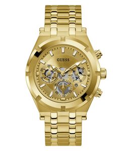 Guess Herren Uhr Armbanduhr Multifunktion CONTINENTAL GW0260G4 Edelstahl gold