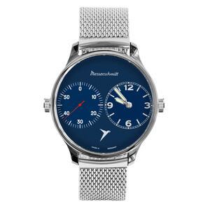 Aristo Herren Messerschmitt Uhr Fliegeruhr Two-Timer ME-Dual-BM Edelstahl 