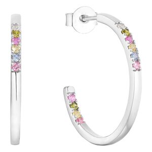 s.Oliver Jewel Damen Ohrringe Creolen Silber Zirkonia 2037840