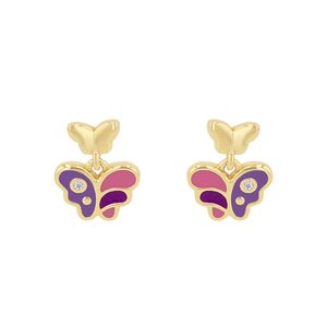 Prinzessin Lillifee Kinder Ohrringe Silber Zirkonia Schmetterling 2037951