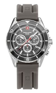 Swiss Alpine Military Herren Uhr Analog Quarz Chronograph 7034.9832SAM Silikon
