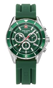 Swiss Alpine Military Herren Uhr Analog Quarz Chronograph 7034.9834SAM Silikon