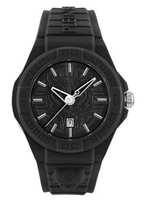 Plein Sport Unisex Uhr Analog Quarz NEW FEARLESS Black PSHDA0124 Silikon