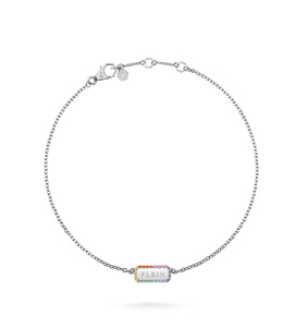 Philipp Plein Damen Kette Halskette Edelstahl silber PLEIN TAG PJQEA04NU