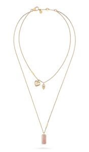 Philipp Plein Damen Kette Halskette Edelstahl IP Gold PLEIN TAG PJQEA12NU