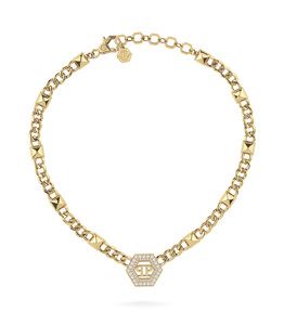 Philipp Plein Damen Kette Halskette Edelstahl IP Gold PLEIN LEGACY PJREA06NU