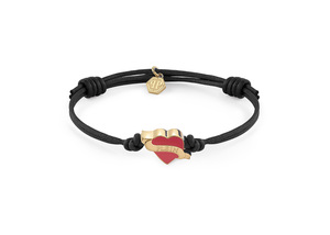 Philipp Plein Damen Armband Textil Edelstahl IP Gold PLEIN VALENTINE PJFEA04BU
