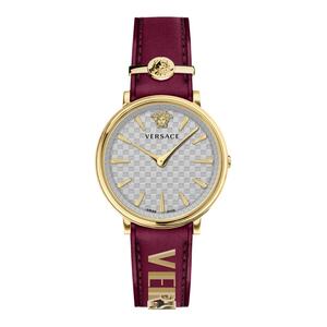 Versace Damen Uhr Armbanduhr V-Circle VE8104322 Leder