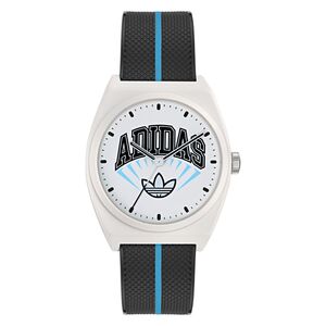 Adidas Unisex Uhr PROJECT TWO Kunststoff wei schwarz AOST25038