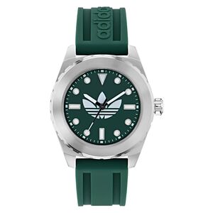 Adidas Herren Uhr Edelstahl Silikon gr�n AOSY25022