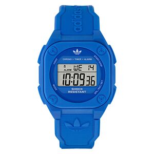 Adidas Unisex Uhr DIGITAL Silikon blau AOST25030