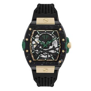 Philipp Plein Herren Uhr Automatik THE $KELETON 2.0 PWJFA0325 Silikon