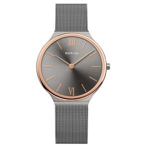 Bering Damen Uhr Armbanduhr Ultra-Slim Grau - 18434-369 Edelstahl