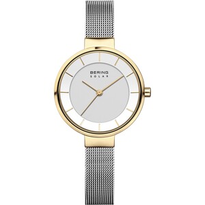 Bering Damen Uhr Armbanduhr Solar Gold  - 14631-024 Edelstahl