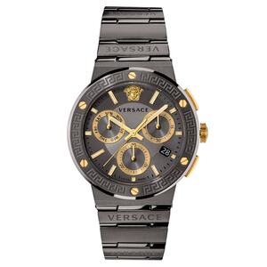 Versace Herren Uhr Armbanduhr Chronograph GRECA LOGO VEZ900521 Edelstahl