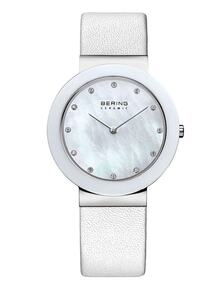 Bering Damen Uhr Armbanduhr Slim Ceramic - 11435-604 Leder
