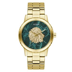 Guess Herren Uhr Armbanduhr MONARCH GW0958G2 Edelstahl gold