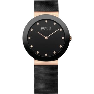 Bering Damen Uhr Armbanduhr Slim Ceramic - 11435-166 Meshband