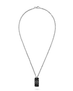 Philipp Plein Herren Kette Halskette Edelstahl silber PLEIN TAG PJ0AA17NU