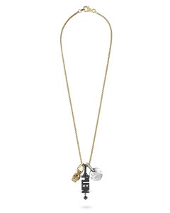 Philipp Plein Herren Kette Halskette Edelstahl IP Gold PLEIN VALENTINE PJHGA01NU