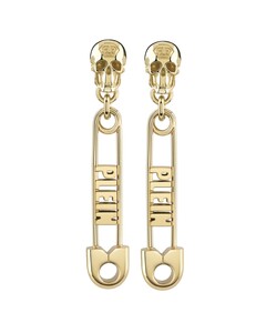 Philipp Plein Damen Ohrringe Edelstahl IP Gold PLEIN SAFETY PIN PJKGA03EU