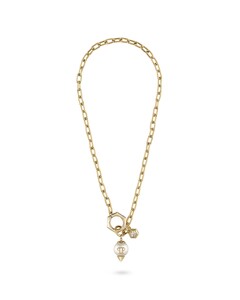 Philipp Plein Damen Kette Halskette Edelstahl IP Gold RHAPSODY PJ8EA11NU