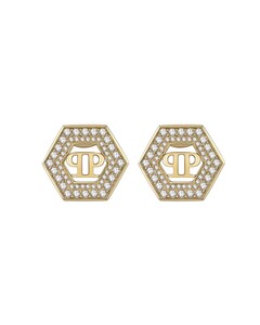 Philipp Plein Damen Ohrringe Ohrstecker Edelstahl IP Gold PLEIN LEGACY PJREA13EU