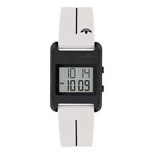 Adidas Unisex DIGITAL Uhr RETRO POP THREE Silikon wei AOST25536