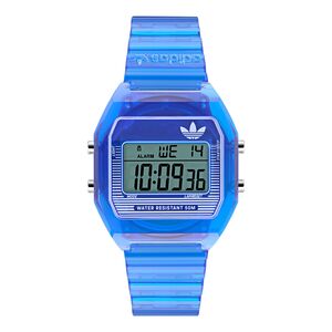 Adidas Unisex Uhr DIGITAL TWO CRYSTAL Silikon blau AOST25537