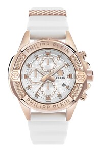 Philipp Plein Herren Uhr Analog Quarz THE $KULL CHRONO PWWFA0325 Silikon