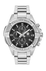 Philipp Plein Herren Uhr Analog Quarz THE $KULL CHRONO PWWFA0425 Edelstahl