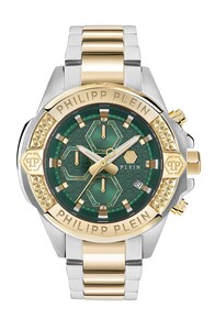 Philipp Plein Herren Uhr Analog Quarz THE $KULL CHRONO PWWFA0525 Edelstahl