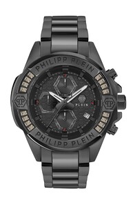 Philipp Plein Herren Uhr Analog Quarz THE $KULL CHRONO PWWFA0725 Edelstahl