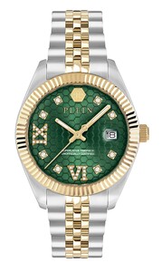 Philipp Plein Damen Uhr Analog Quarz DATE SUPERLATIVE PWYFA0225 Edelstahl