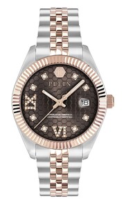 Philipp Plein Damen Uhr Analog Quarz DATE SUPERLATIVE PWYFA0325 Edelstahl