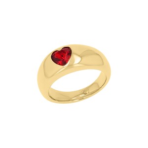 s.Oliver Jewel Damen Ring Edelstahl IP Gold Zirkonia Herz 204061