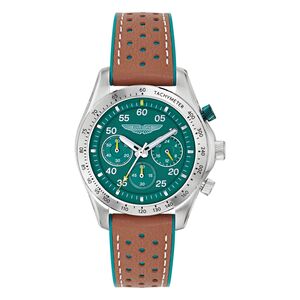 ASTON MARTIN Herren Uhr Chrono Armbanduhr AML THRILL MTRS1F501 Silikon/Leder