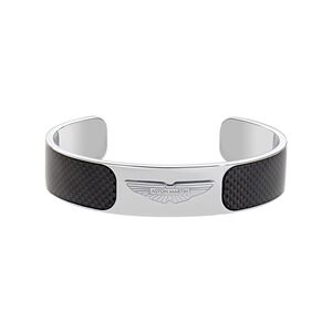 ASTON MARTIN Herren Armband Armreif Edelstahl silber Carbon AML ICON MJRTF5BL0