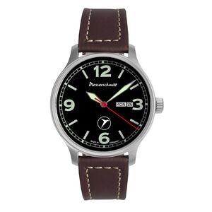 Aristo Herren Messerschmitt Uhr Fliegeruhr ME-6332-DD1 Leder
