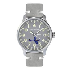 Aristo Herren Messerschmitt Uhr Fliegeruhr ME-42BF108-L Leder