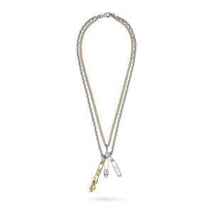 Philipp Plein Unisex Kette Halskette Edelstahl bicolor PLEIN SAFETY PIN PJKGA01NU