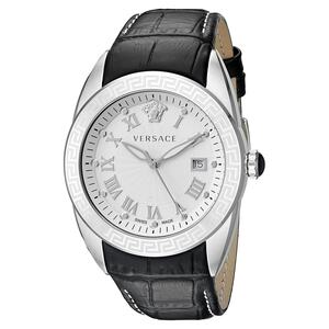 Versace Herren Uhr Armbanduhr Edelstahl V-Sport VFE110015 Leder