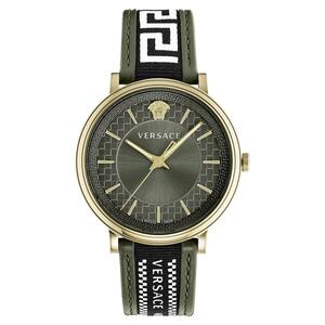 Versace Herren Uhr Armbanduhr V-Circle VE5A01621 Leder