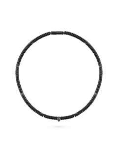 Philipp Plein Herren Kette Halskette Edelstahl IP Black PLEIN BEADS PJNEA18NU
