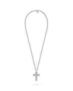 Philipp Plein Herren Kette Halskette Edelstahl silber PLEIN CRUCIFIX PJ5GA05NU