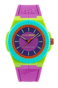 Plein Sport Unisex Uhr Analog Quarz LASERSTRIKE Bunt PSFGA1026 Silikon
