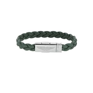 ASTON MARTIN Herren Armband Lederband gr�n Edelstahl AML THRILL MJITS6BM0